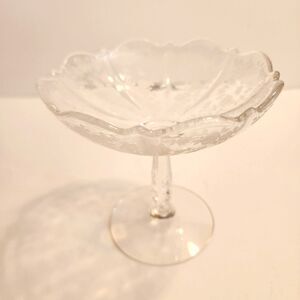 Cambridge Clear Point RoseComport Compote 5"